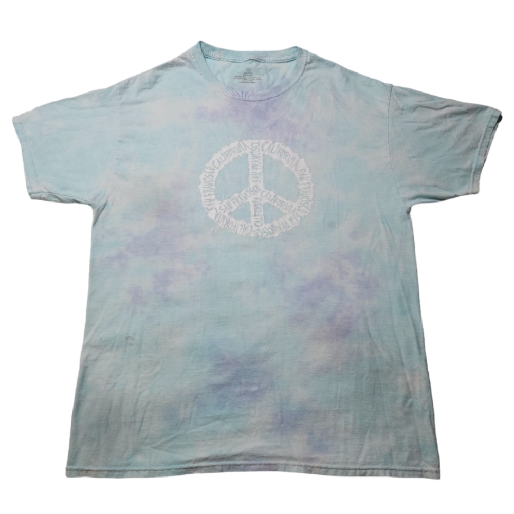 San Francisco California Peace Sign Tie Dye T-shirt.